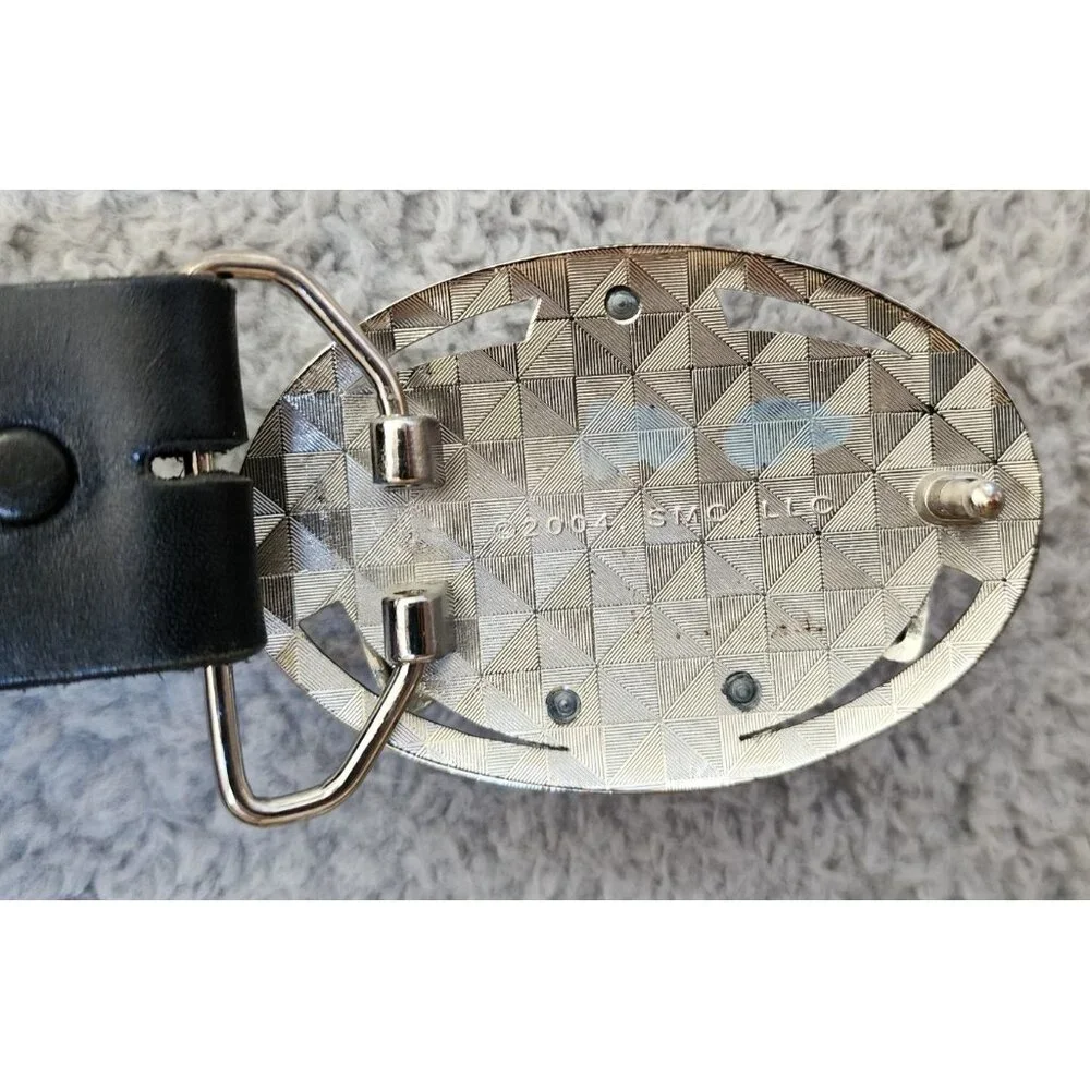 Tony Lama Black Size 42 Belt With Bottle Opener 